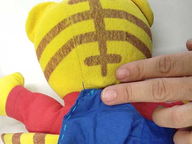 修理箇所を点検しているところ