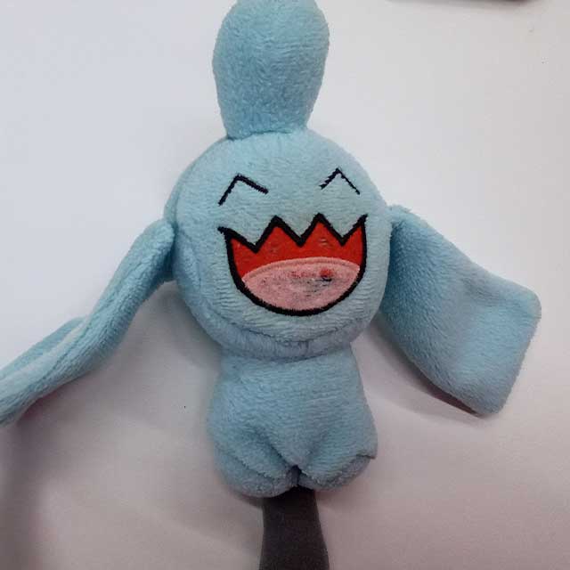 ソーナノぬいぐるみ修理前：口元フェルトが薄くなった状態